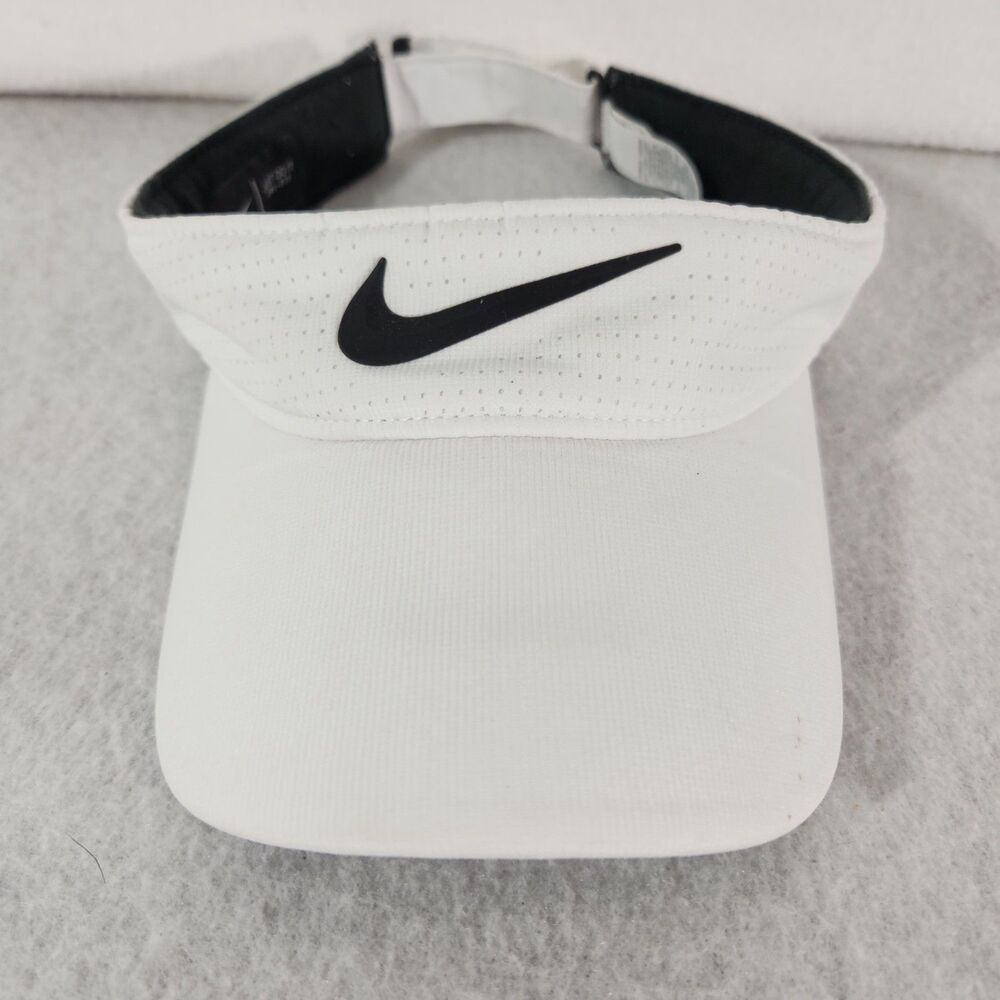 Nike Just Doit Dri Fit Visor  White Adjustable Logo Golf